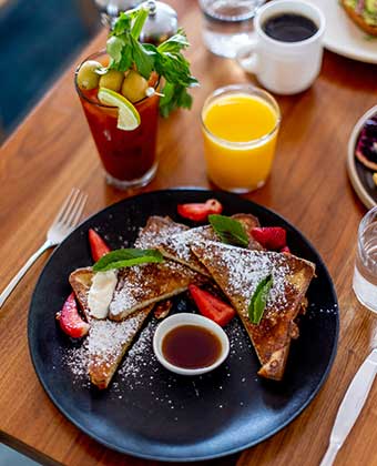 Bloody Mary, French Toast, OJ and Coffee