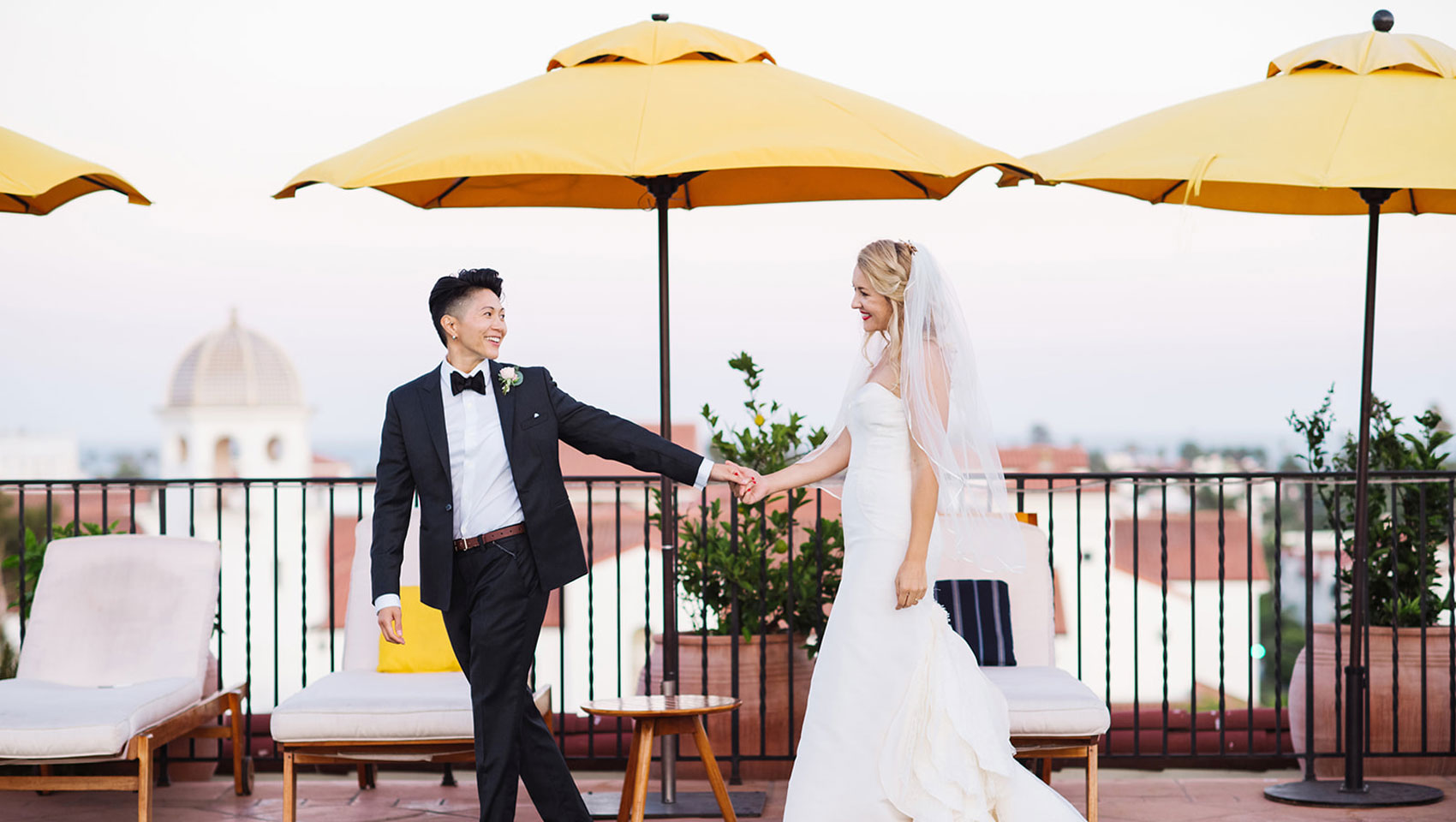 Kimpton Canary Hotel Wedding Couple