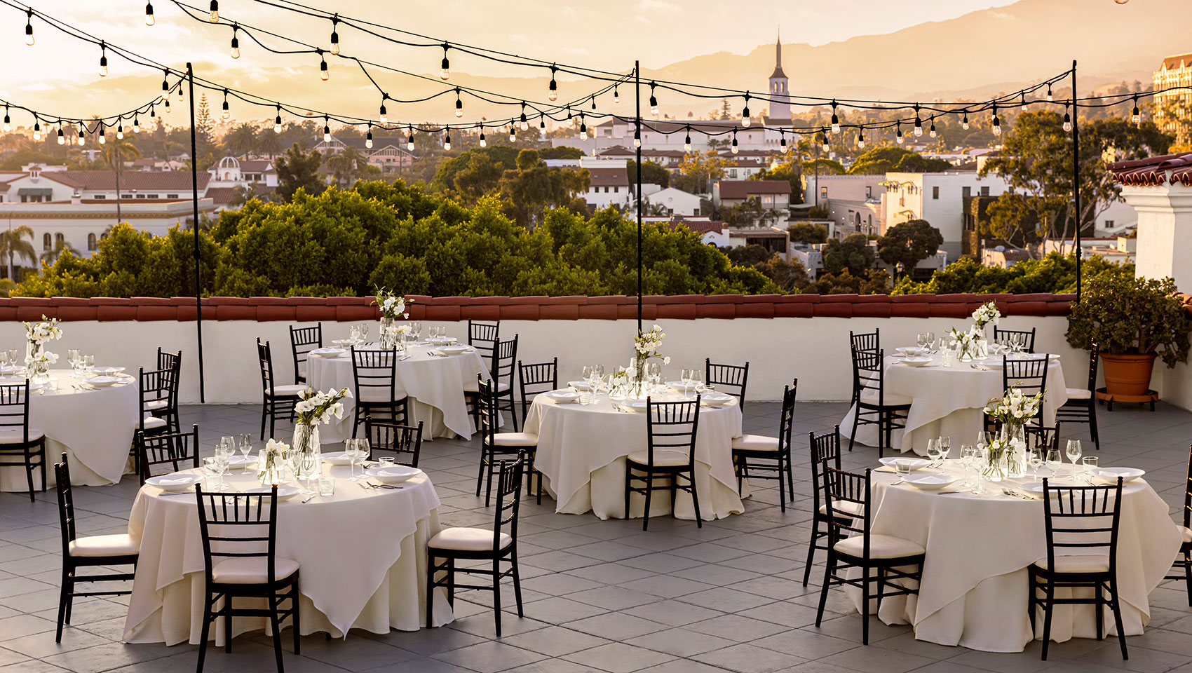 Banquet Set-up on Canary Rooftop