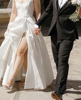 Emily and Keaton holding hands