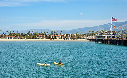 two kayakers in santa Barbara california