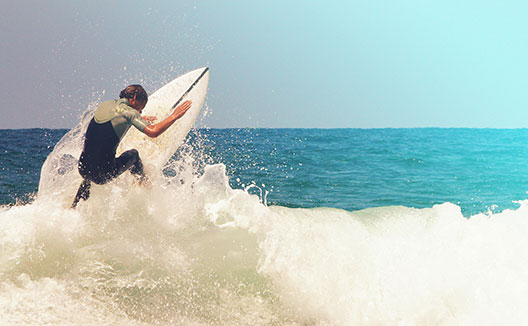 man surfing in the ocean