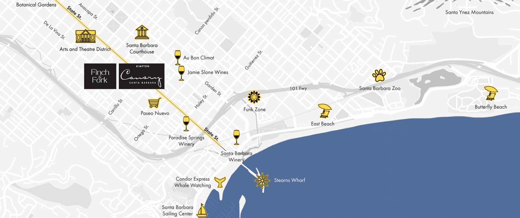 area map for Canary Santa Barbara